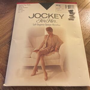 VTG Jockey For Her Control Top Pantyhose Style 1923 Pine Medium Opaque